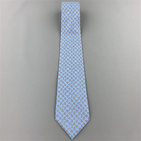 hermes light blue tie